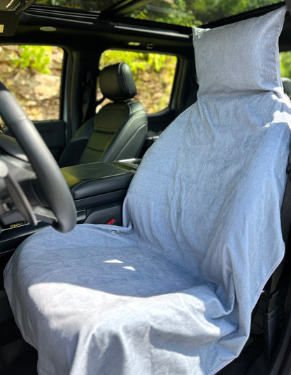 SweatWRX Swamp Tamer XXL Post-Workout Towel Seat Cover Protector (Heather Gray - SWRX3270G2)